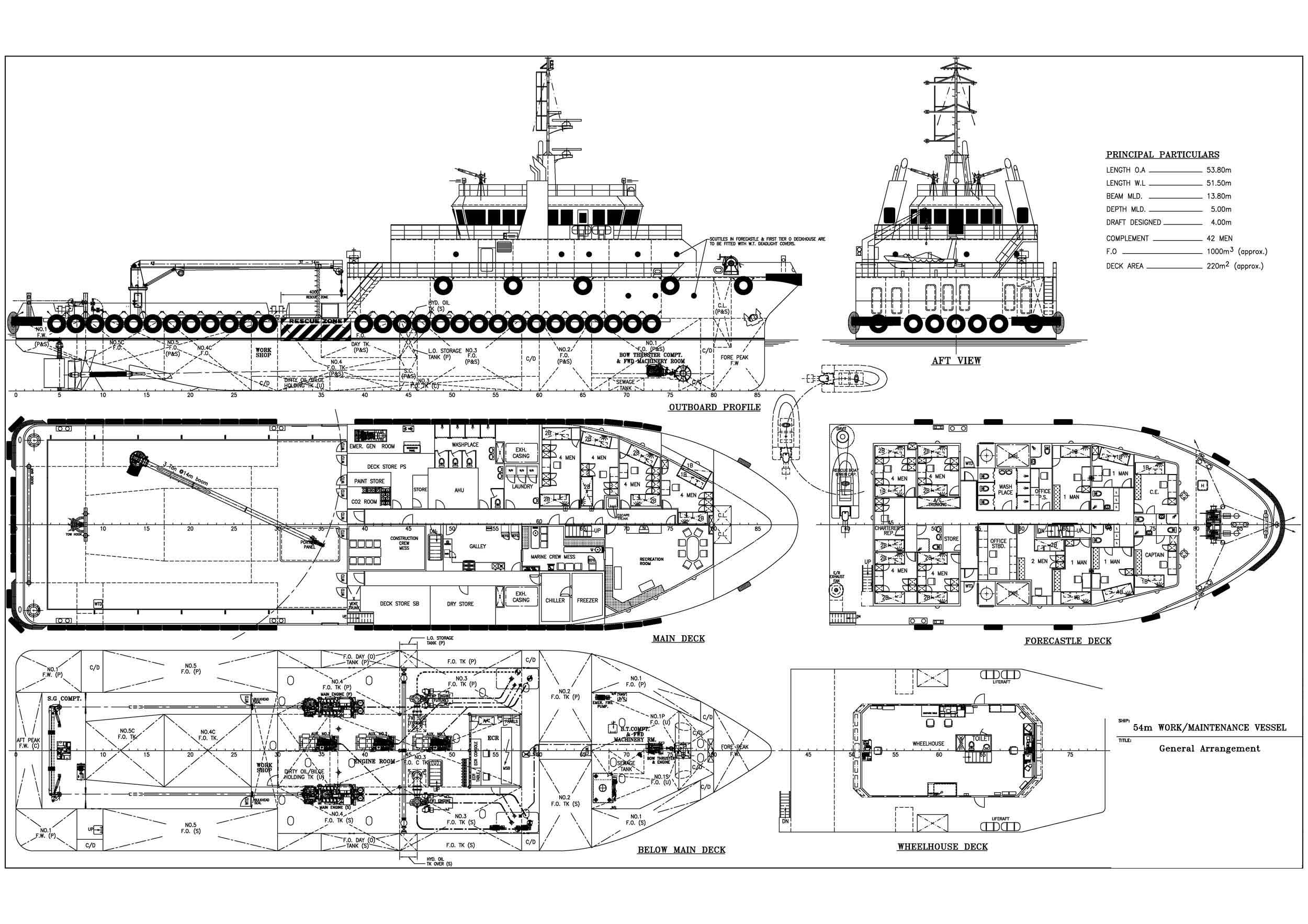 53.8m OFFSHORE Supply and Support Vessel For sale & Charter - Welcome ...